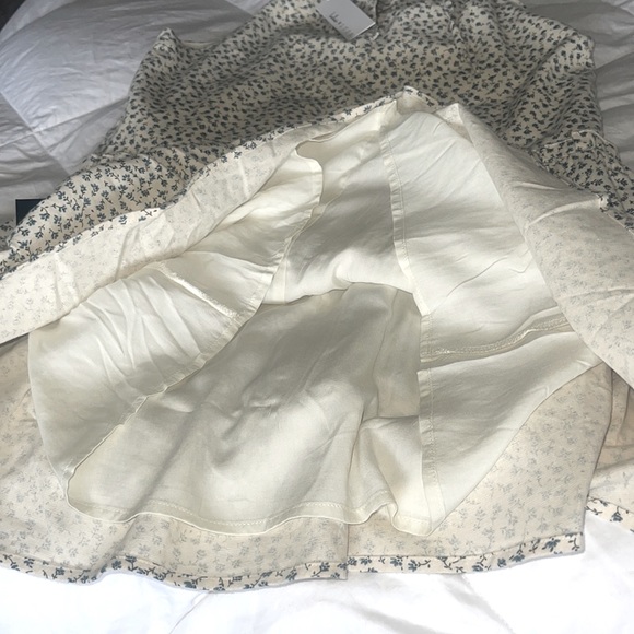 LULU’S x LUSH Fondest of Feelings Cream Floral Print Tiered Mini Dress Sz S - Picture 10 of 15